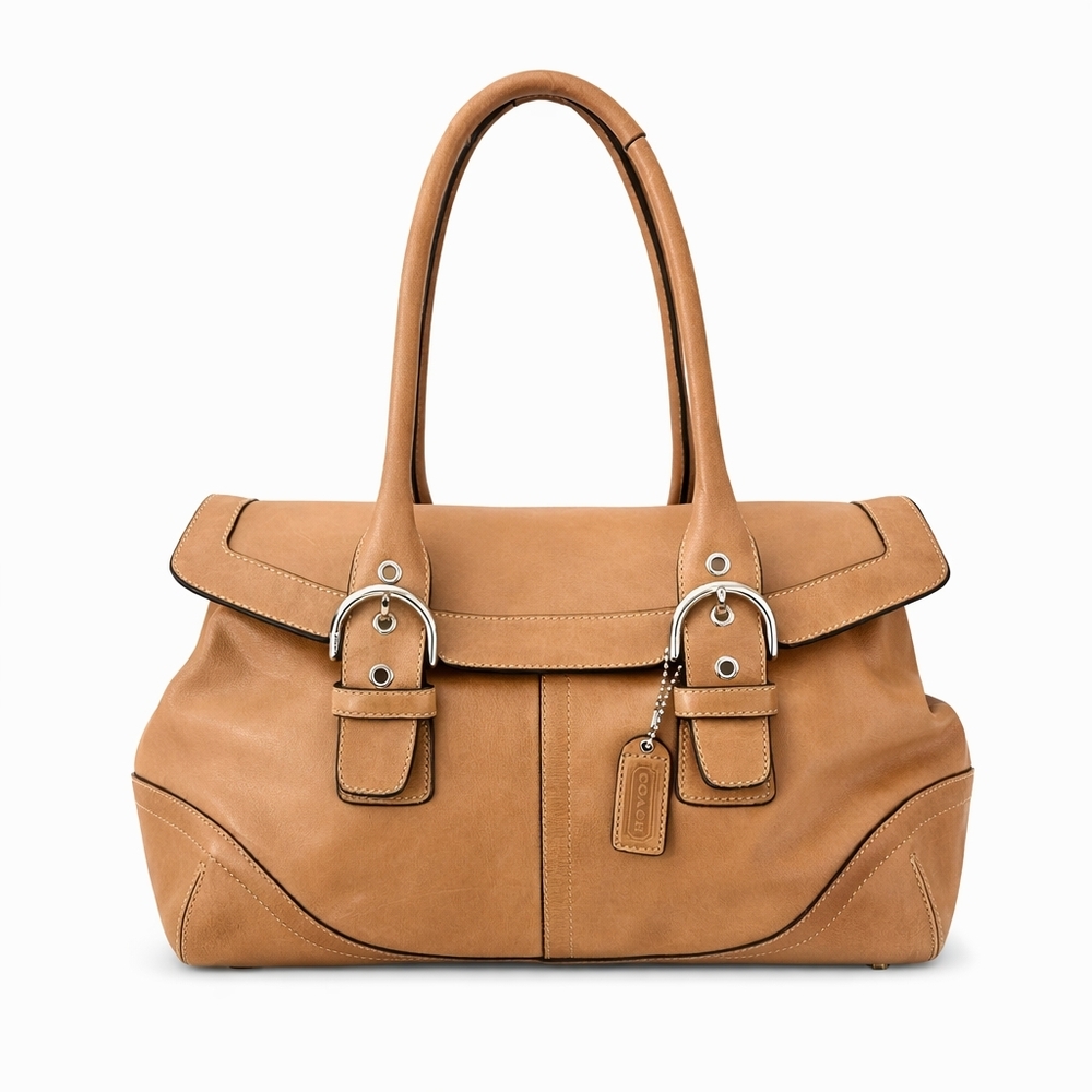 Coach Tan Leather Shoulder Bag